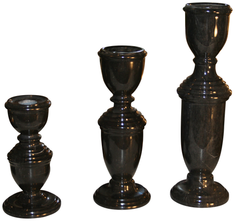 Colonial Candle Holder- Ebony - Marble Products International