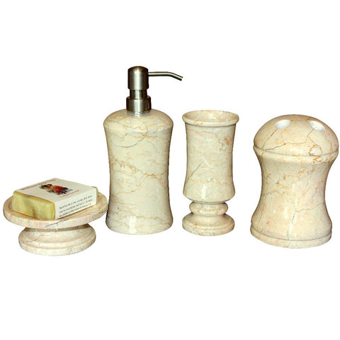 Marble Bath Accessory - 4 piece Set - Marble Products International