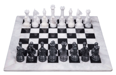 Chess Sets - Black & White - Marble Products International