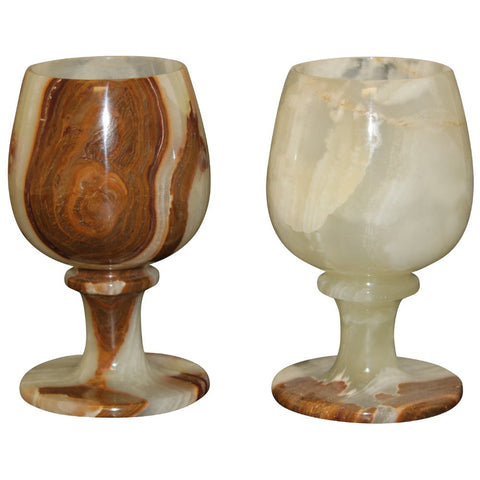 Onyx Wine Glasses - Marble Products International