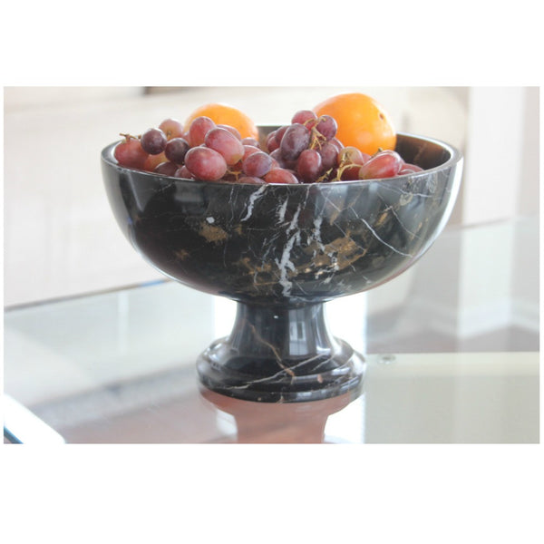 Pedestal offers fruit bowl