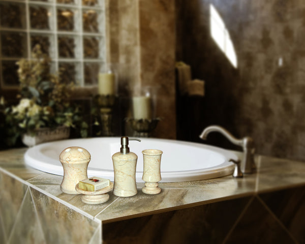 Marble Bath Accessory - 4 piece Set - Marble Products International