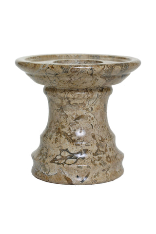 Fossil Stone Pedestal Candle Holder - Marble Products International