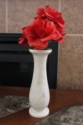 Cameo Rose Vase- Bloom Top - Marble Products International
