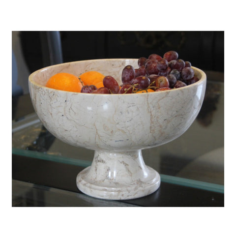 Cameo Pedestal Fruit Bowl - Marble Products International