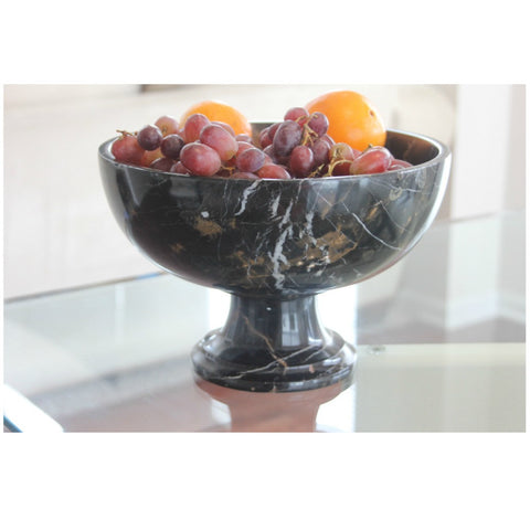King Gold Pedestal Fruit Bowl - Marble Products International